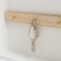 Keywood tree 6 hooks with glass white 18x5x24 cm
