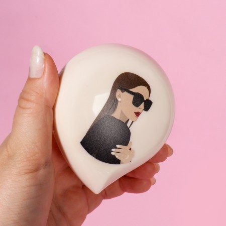 Расчёска массажная, 6,8 × 9 см, PVC коробка, рисунок МИКС-6