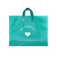 Bag with loop handle Green 44 x 35 x 8 cm 80 μm