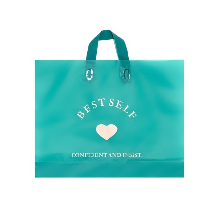 Bag with loop handle Green 44 x 35 x 8 cm 80 μm