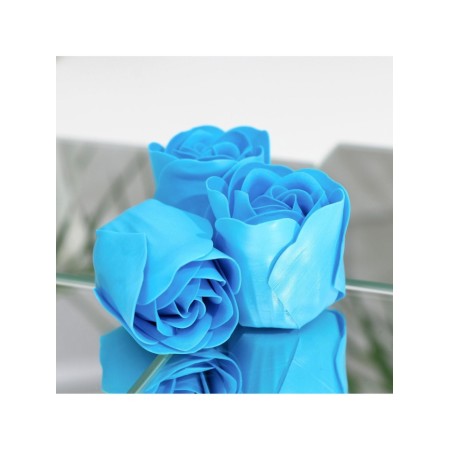 Soap roses, blue, set of 9 pcs.-7