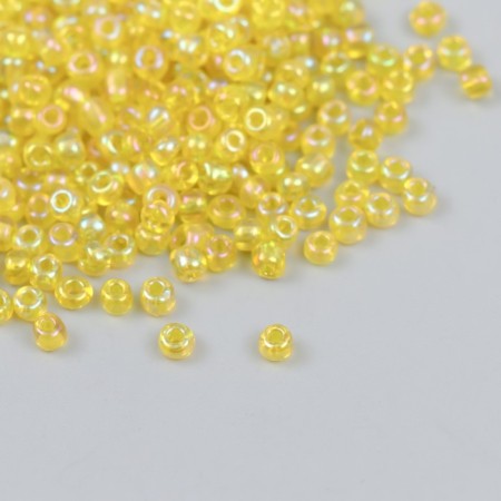 Glass beads 6/0 "yellow" chameleon 450 g