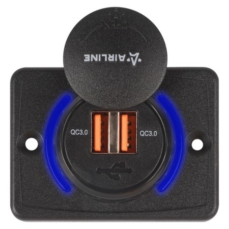 USB Obvilnaya Subacute with 2 ports (5V, Qc3.0+Qc3.0) AEBJ211-3