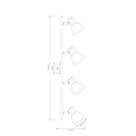 Stitch Arte Lamp Falena A3117PL-4BK, E14, 4x40 W, 9x73x20 cm, black-2