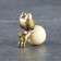 Souvenir "Cat", Brass, Amber Smole, 2.9x1.5x2.0 cm