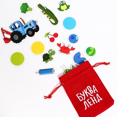 Magnetic book "Study Colors" "Blue Tractor"-5