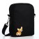 Youth bag with zipper, black color