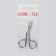 Pinzet in the form of scissors, curved, 8 cm, silver color