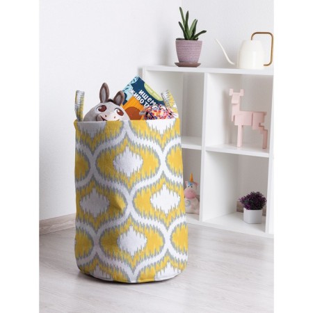 Basket for toys "Patterns on an orange background, size 35x50 cm