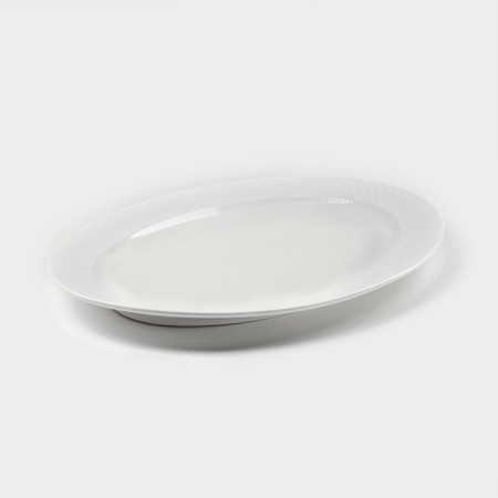 Porcelain oval Wilmax "Julia Vysotskaya", 36 × 25.5 cm, white color-1