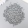 Set of beads "needlework" plastic, diameter 3 mm, 25 g, silver