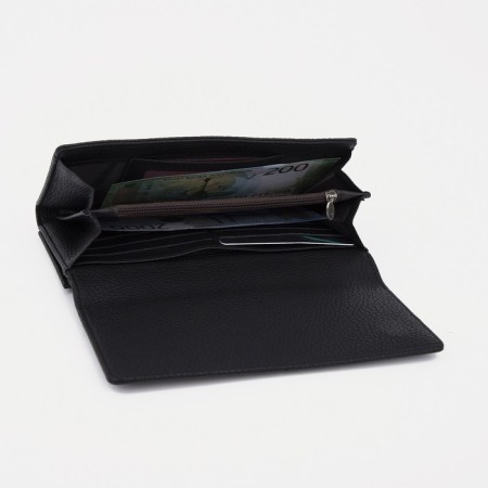 Women's wallet on magnets, black color-3