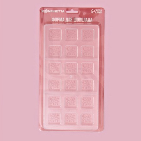 Konfinetta chocolate form "porous chocolate", 33 × 16.5 × 2.5 cm, 18 cells, cell 3 × 3 × 1 cm-5