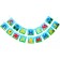 Garland on the tape "Happy Birthday", length 160 cm, blue tractor