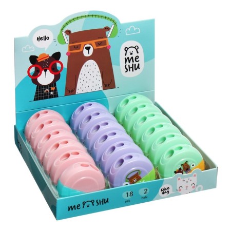 Plastic Meshu "Best Friends", 2 holes, mix-5