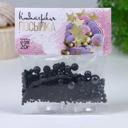 Confectionery sprinkling "stand out", black, 20 g-1