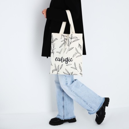 Ecologic-bag of ecologic without lightning, without lining, beige color-6