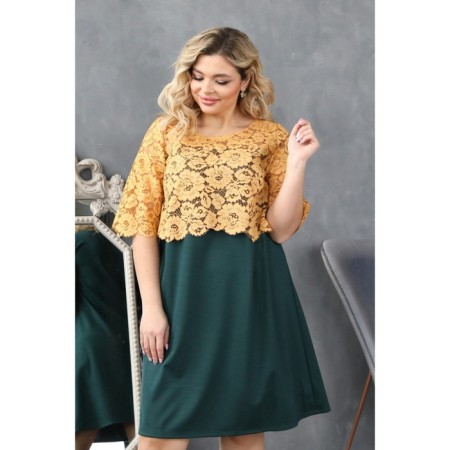 Women's dress, size 60, green color-10