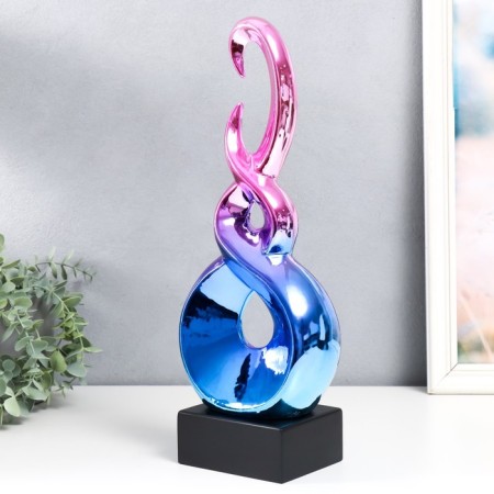 Souvenir Ceramics "Abstraction. Infinity" Lilac-blue 9.5x15x40 cm-3
