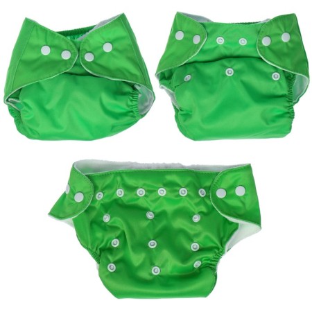 Reusable diaper "our bunny", green color-8
