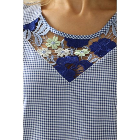 Female blouse, size 46, blue color-6