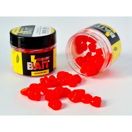 Artificial nozzle Energy Bait "corn", floating, flavored, 60 pcs, red color 91