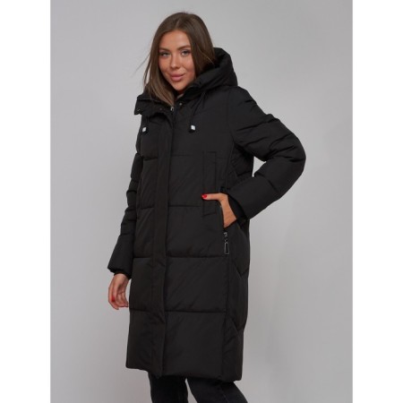 Coat insulated winter female, size 50, black color-18