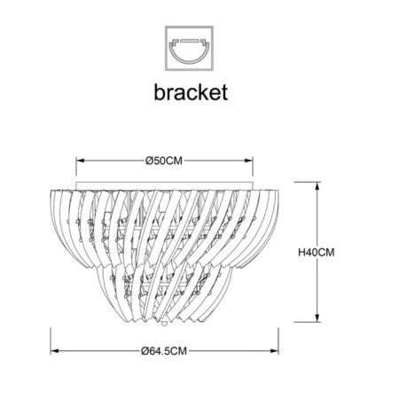 Ceiling chandelier Arte Lamp Ella A1054PL-9CC, E14, 9x40 W, 65x65x40 cm, Chrome-1