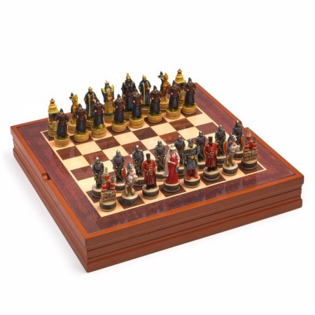 Souvenir chess "Mongolian yoke", h king-8 cm, h Parashka-6 cm, 36 x 36 cm-1