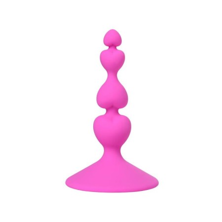Anal plug loverty, silicone, pink color, 8 cm, d = 2.3 cm-2