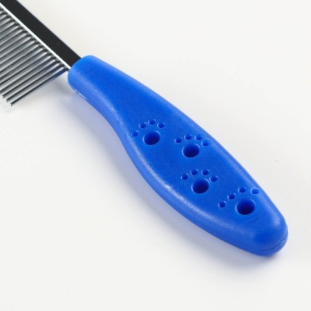 Comb "paws" with a plastic pen, 17.5 x 3 cm, blue-3