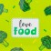Blooper for feeding "Love Food" waterproof on Velcro, with a pocket