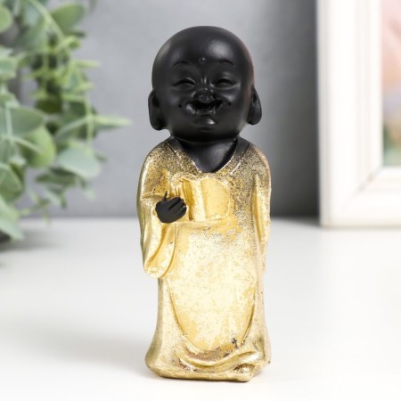 Polystone souvenir "Little Buddha in Gold" mix 5x4.2x10.8 cm-1