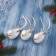 Jewelry decoration "Little Bird" (set of 3 pcs) 5x11.5 cm, white
