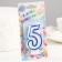 Candle for cake the number "5", tone rim, 7 cm, mix