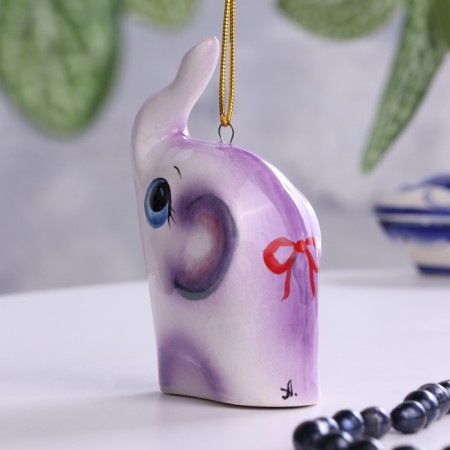 Сувенир "Слоник", 10 см, майолика-3