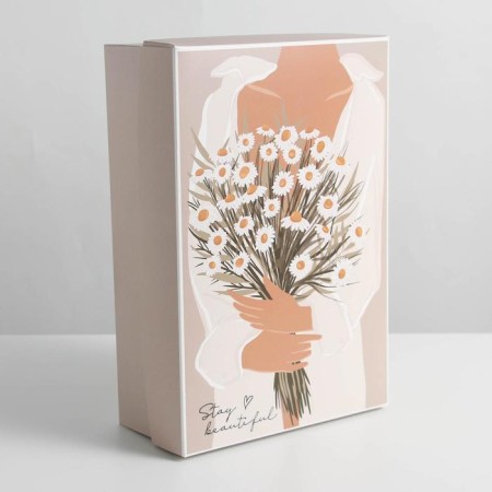 Gift folding box, packaging, "chamomile", 30 x 20 x 9 cm-2