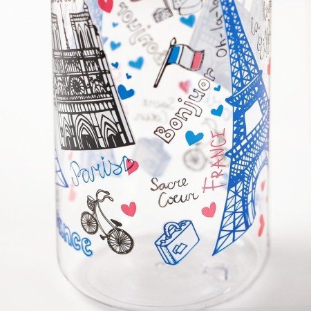 Plastic water bottle "Paris", 750 ml-4
