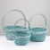 Set of wicker baskets, 3 pcs, 38x17x42 cm, green