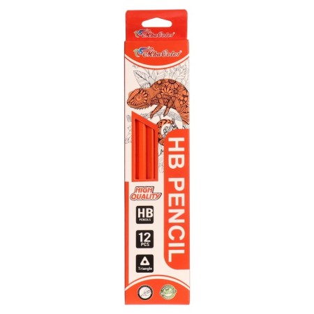 Pencil Blackographic hardness of HB, with an eraser, hexagonal, sharpened, MIX case-11