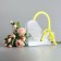 Carriage for flowers with tape, 30x25x12 cm, yellow
