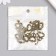Decor Metal for creativity "Key to the heart" under brass (SK1823) 4x2 cm