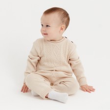 Combine Children's Knitted Minaku, height 56-62, beige color