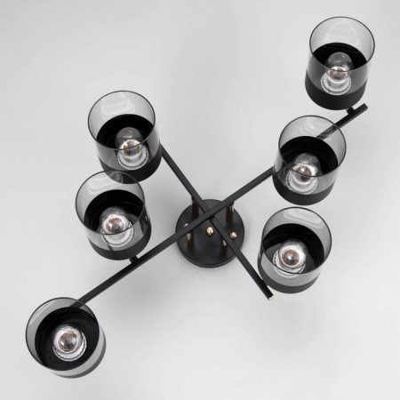 Dominica chandelier 6he27 40W black and gold 55x42x27 cm-3
