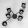 Dominica chandelier 6he27 40W black and gold 55x42x27 cm