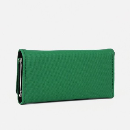 Women's wallet on magnet, green color-1