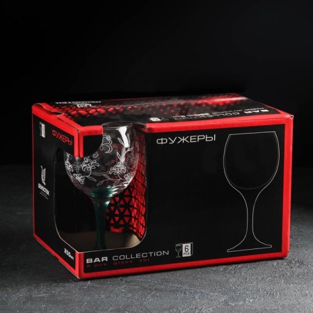 Set of glasses for wine rimavera, glass, 250 ml, 6 pcs, engraving-1