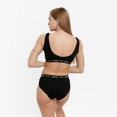Female set (top, panties), black color, size One size (42-48)-4