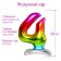Foil ball 32 “number 4”, on a stand, rainbow
