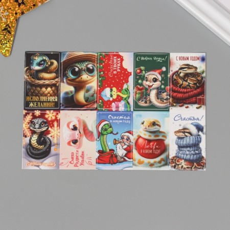 Set of stickers "New Year's snakes" 10 pcs. 10x15 cm